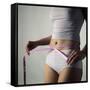 Woman Measuring Her Waist-Cristina-Framed Stretched Canvas