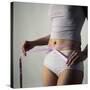 Woman Measuring Her Waist-Cristina-Stretched Canvas