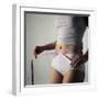 Woman Measuring Her Waist-Cristina-Framed Premium Photographic Print