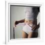 Woman Measuring Her Waist-Cristina-Framed Photographic Print