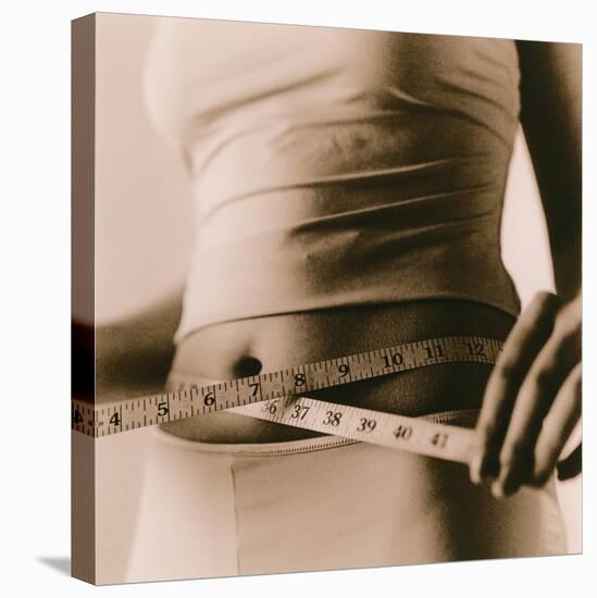 Woman Measuring Her Waist-Cristina-Stretched Canvas