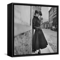 Woman Modeling a Back Flared Skirt-Gordon Parks-Framed Stretched Canvas