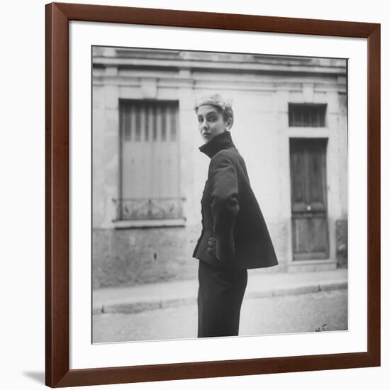 Woman Modeling a Full Sleeved Suit-Gordon Parks-Framed Photographic Print