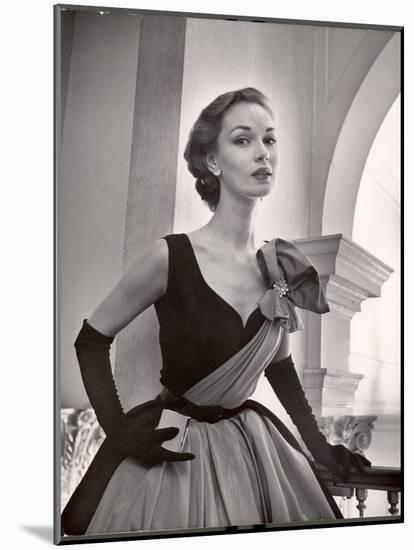 Woman Modeling a Short Ball Gown-Nina Leen-Mounted Photographic Print