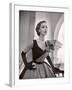 Woman Modeling a Short Ball Gown-Nina Leen-Framed Photographic Print