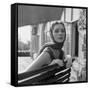 Woman Modeling College Fashion Head Scarfs, 1950-Nina Leen-Framed Stretched Canvas