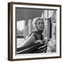 Woman Modeling College Fashion Head Scarfs, 1950-Nina Leen-Framed Photographic Print