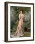 Woman modeling embroidered skirt designed by Lachartroulle-Felix-Framed Photographic Print