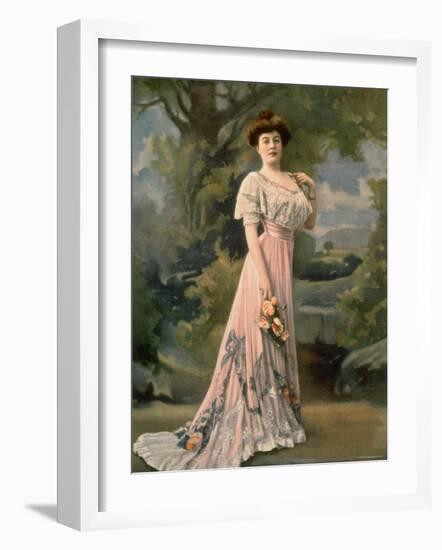 Woman modeling embroidered skirt designed by Lachartroulle-Felix-Framed Photographic Print