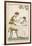 Woman: Narrow Pleated Skirt, Japonaise Silk Blouse, Short Sleevless Tunic and Sash-Georges Barbier-Framed Art Print