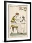 Woman: Narrow Pleated Skirt, Japonaise Silk Blouse, Short Sleevless Tunic and Sash-Georges Barbier-Framed Art Print