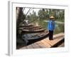 Woman Near Old Boats, Mekong Delta, Vietnam-Bill Bachmann-Framed Photographic Print