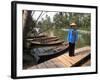 Woman Near Old Boats, Mekong Delta, Vietnam-Bill Bachmann-Framed Photographic Print