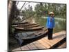 Woman Near Old Boats, Mekong Delta, Vietnam-Bill Bachmann-Mounted Photographic Print