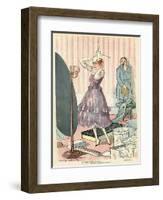 Woman, New Hat 1916-null-Framed Art Print