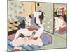 Woman Observing as Couple Have Sex-Japanese School-Mounted Giclee Print