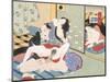 Woman Observing as Couple Have Sex-Japanese School-Mounted Giclee Print