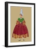 Woman of Brittany with a Peaked Hat-Elizabeth Whitney Moffat-Framed Art Print