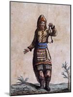 Woman of Hudson Bay in Traditional Costume, Color Engraving by Laroque-Jacques Grasset de Saint-Sauveur-Mounted Giclee Print