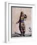 Woman of Hudson Bay in Traditional Costume, Color Engraving by Laroque-Jacques Grasset de Saint-Sauveur-Framed Giclee Print
