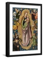 Woman of the Apocalypse Adored by the Patron Hieronymus Rudelauf, 1523-Lucas Cranach the Elder-Framed Giclee Print