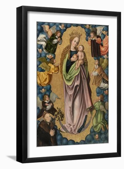 Woman of the Apocalypse Adored by the Patron Hieronymus Rudelauf, 1523-Lucas Cranach the Elder-Framed Giclee Print