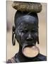 Woman of the Mursi Tribe, Her Clay Lip Plate Shows That She Is Married, Ethiopia-John Warburton-lee-Mounted Photographic Print