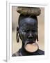 Woman of the Mursi Tribe, Her Clay Lip Plate Shows That She Is Married, Ethiopia-John Warburton-lee-Framed Photographic Print