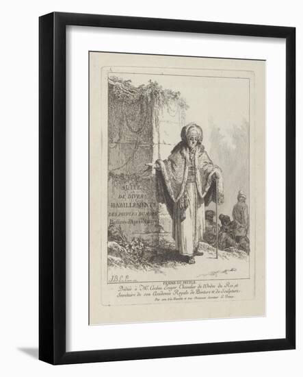 Woman of the People, Plate One from 'Divers Habillements Des Peuples Du Nord', 1765-Jean-Baptiste Le Prince-Framed Giclee Print