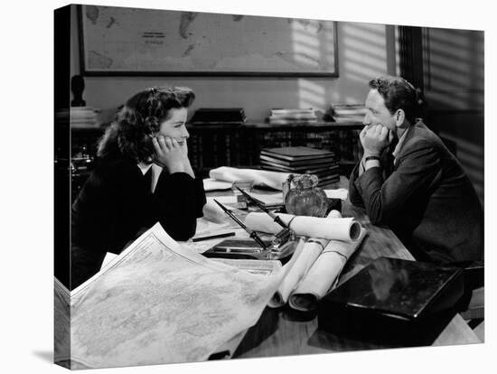 Woman Of The Year, Katharine Hepburn, Spencer Tracy, 1942-null-Stretched Canvas