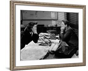 Woman Of The Year, Katharine Hepburn, Spencer Tracy, 1942-null-Framed Photo