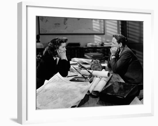 Woman Of The Year, Katharine Hepburn, Spencer Tracy, 1942-null-Framed Photo