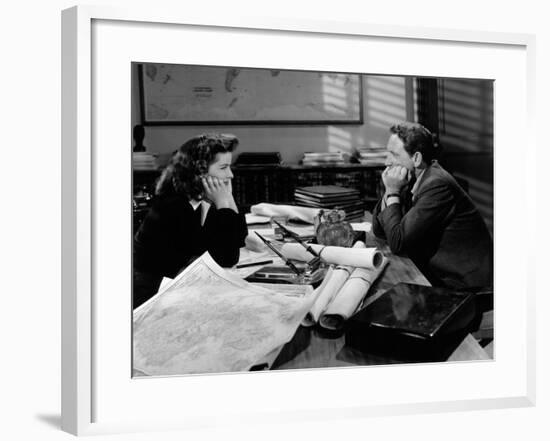 Woman Of The Year, Katharine Hepburn, Spencer Tracy, 1942-null-Framed Photo