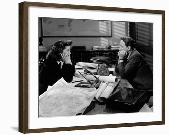 Woman Of The Year, Katharine Hepburn, Spencer Tracy, 1942-null-Framed Photo