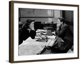 Woman Of The Year, Katharine Hepburn, Spencer Tracy, 1942-null-Framed Photo