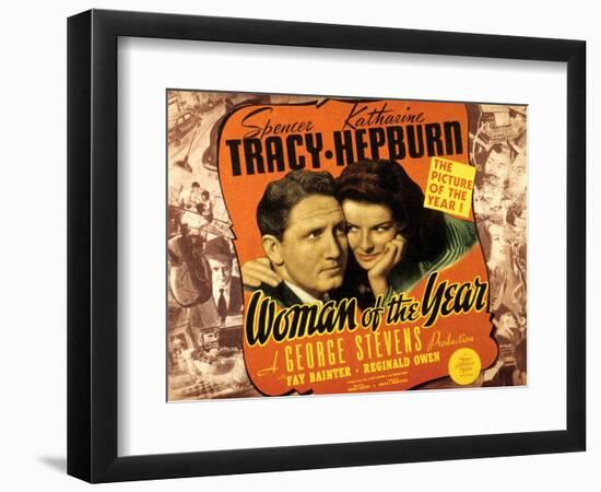 Woman of the Year, Spencer Tracy, Katharine Hepburn, 1942-null-Framed Art Print