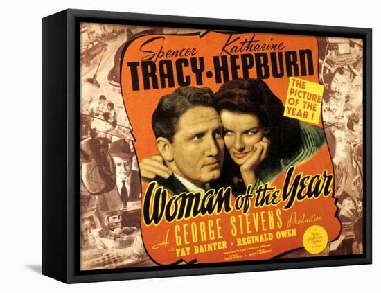 Woman of the Year, Spencer Tracy, Katharine Hepburn, 1942-null-Framed Stretched Canvas