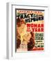 Woman of the Year, Spencer Tracy, Katharine Hepburn on window card, 1942-null-Framed Art Print