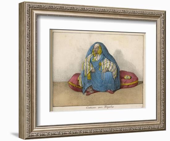 Woman of Tripoli at Home, with Her Face Uncovered-null-Framed Art Print
