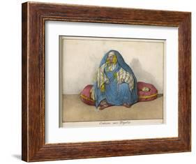 Woman of Tripoli at Home, with Her Face Uncovered-null-Framed Art Print