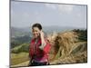 Woman of Yao Minority with Cellphone, Longsheng Terraced Ricefields, Guangxi Province, China-Angelo Cavalli-Mounted Photographic Print