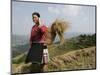 Woman of Yao Minority with Cellphone, Longsheng Terraced Ricefields, Guangxi Province, China-Angelo Cavalli-Mounted Photographic Print