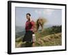 Woman of Yao Minority with Cellphone, Longsheng Terraced Ricefields, Guangxi Province, China-Angelo Cavalli-Framed Photographic Print