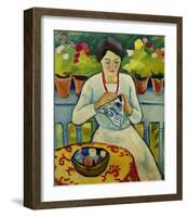 Woman on a Balcony 1910-Auguste Macke-Framed Giclee Print