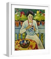 Woman on a Balcony 1910-Auguste Macke-Framed Giclee Print