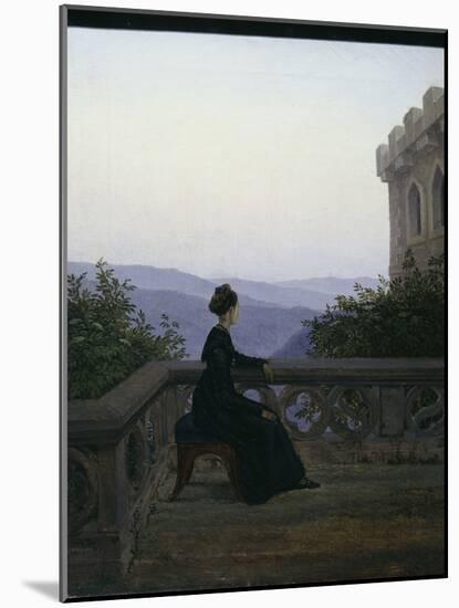 Woman on a Balcony-Karl Gustav Carus-Mounted Giclee Print