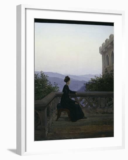 Woman on a Balcony-Karl Gustav Carus-Framed Giclee Print