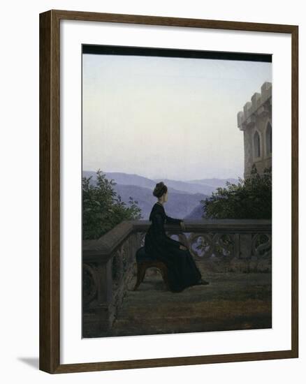 Woman on a Balcony-Karl Gustav Carus-Framed Giclee Print