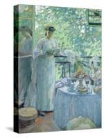Woman on a Balcony-Henri Ottmann-Stretched Canvas