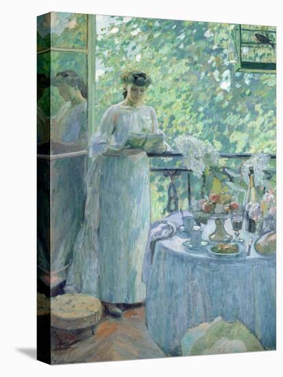 Woman on a Balcony-Henri Ottmann-Stretched Canvas